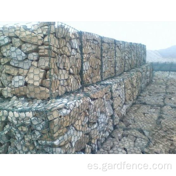 Malla de cesta de gaviones de piedra hexagonal